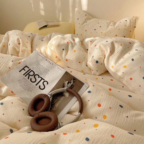 Cream Style Washed Cotton Solid Color Quilt ver 150x200x230c