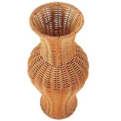 Plant Pots Indoor Rattan Vase Plastic Dried Flower Holder