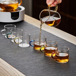 美斯尼玻璃茶杯主人杯家用品茗杯倒挂沥水杯架功夫小茶碗茶具装