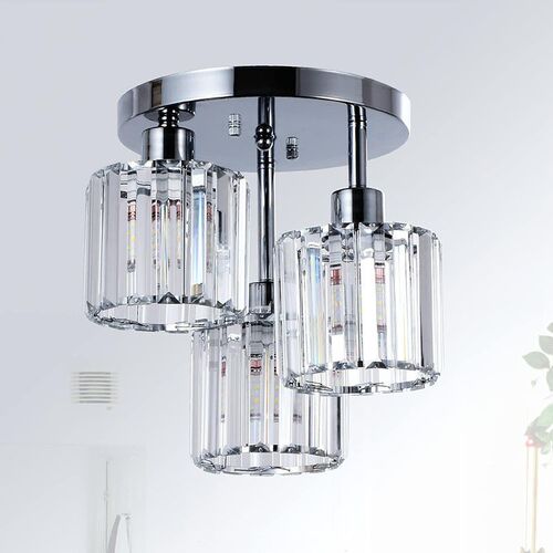 Crystal Ceiling Lamp Modern Lamp Black Kitchen With Transpar