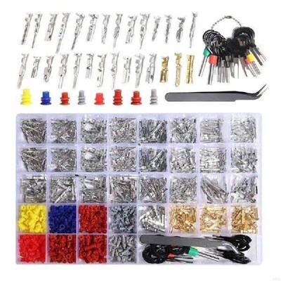 950Pcs Car Wire Terminals Connector Pin NonInsulated Plug