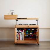 多能画柜移储工藏柜抽功屉型油画具车美术多功能存放可965动调色