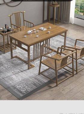 功夫台泡茶桌茶实木茶桌38519茶新中几式茶桌椅组合办公台组合新