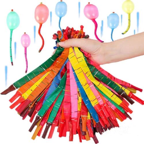 100pcs Mixed Color Long Latex Rocket Balloon Flying Squeakin