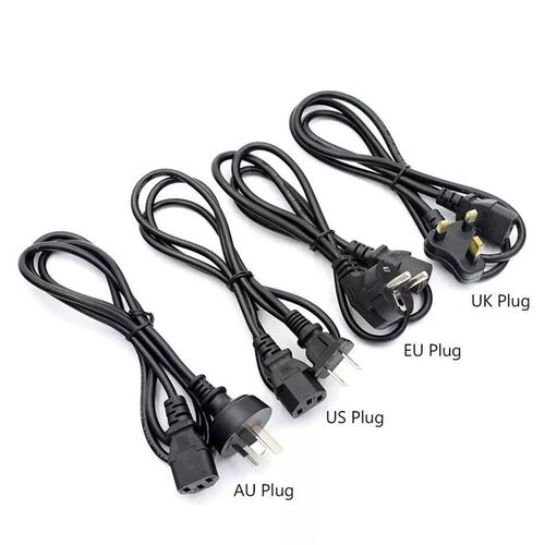 AC Power Cable US/EU/UK/AU Plug 1.2M Extension Cables Univer