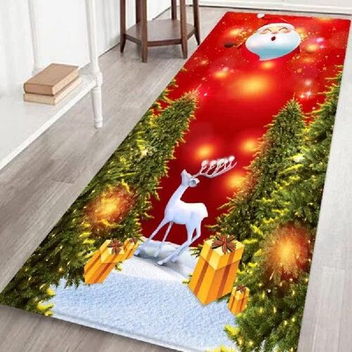 Christmas Kitchen Mat Carpet Flannel Living Room Carpet