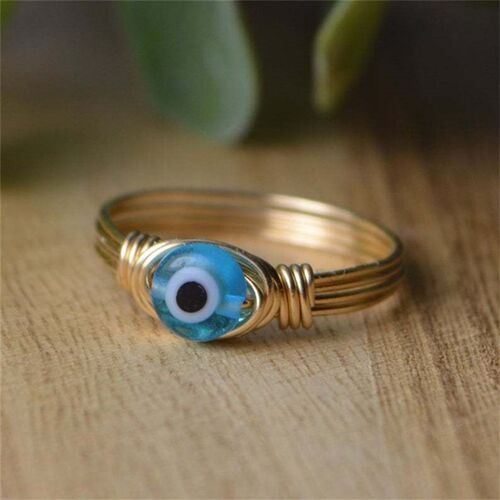 Evil Devils Eye Ring Handmade Copper Wire Ring For Women Eg