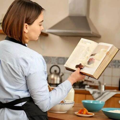 Solid Wood Thumb Book Support Book Page Holder Reading Finge