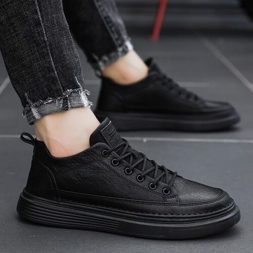 Spring Mens Shoes Breathable Waterproof AntiSlip Casual Blac