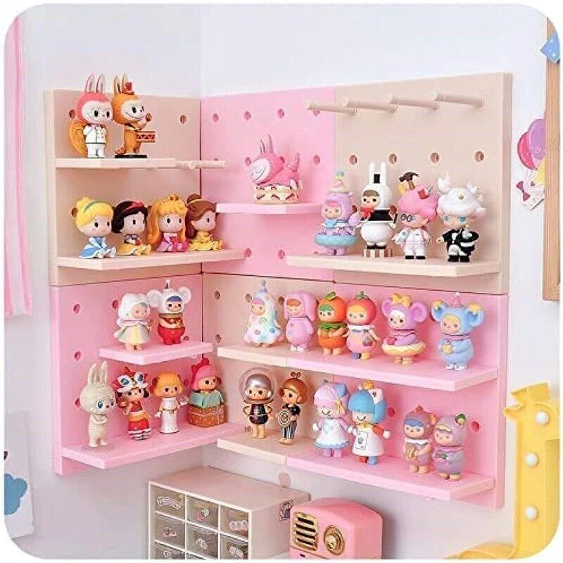 4Pak Cute Peg Boards Wall Shelf Braket Hooks Plasti Wall Org