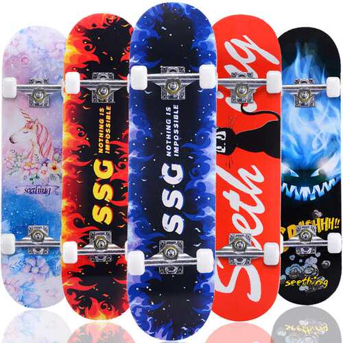31 nch skateboard road adult steet maple four-wheel begnner