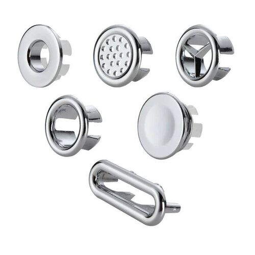 2Pcs Ceramic Basin Spilled Water Ring Overflow Spare ver Chr