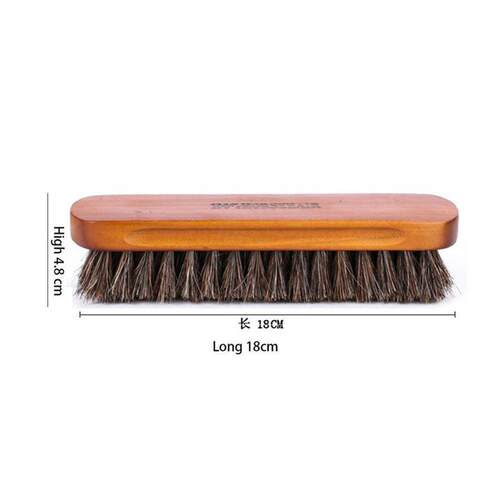 Horsehair Shoe Brush Polish Natural Leather Real Horse Hair