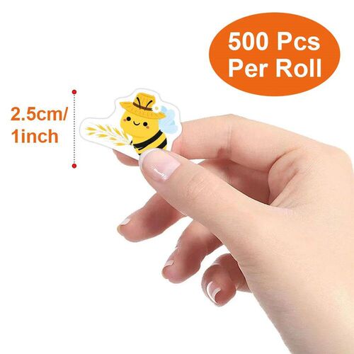 500Pcs/Roll Heterotypic Bees ers 2.5cm/1.0 Game Art Labels