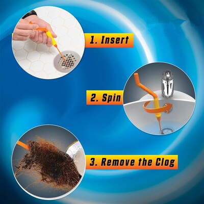 Sink Snake Hair Clog Remover Tool Pipe Bathtub Drain Cleaner