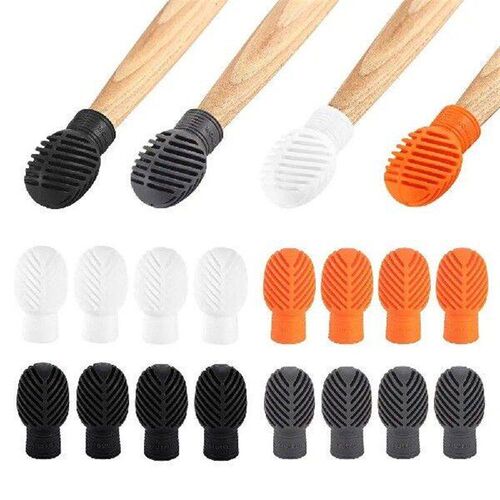 2Pcs Silicone Drumstick Practice Tips Silent Mute Drum
