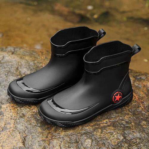 Mens rain boots Four Seasons waterproof anti-slip work rain