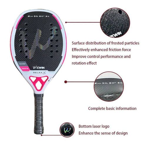 3K Camewin Beach Tennis Racket Full Carbon Fiber Rough Surfa