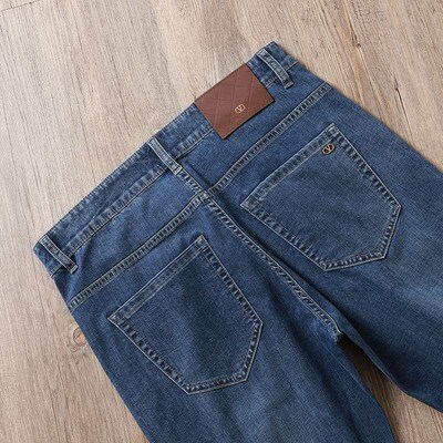 European Station Summer Thin Mens Straight Jeans Lyocell Li