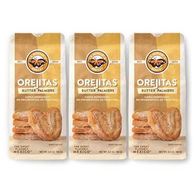 Orejitas Cookies, 3.4 Ounce (Pack of 3), Flaky and Crunch