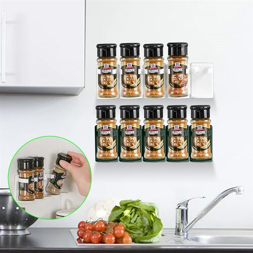 5PCS Kitchen Wall Mount Spice Storage Rack Cupboard Door Sea