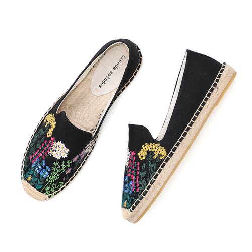 2023 Round Toe Espadrilles Shoes Flat Ladies Fashion Comfort
