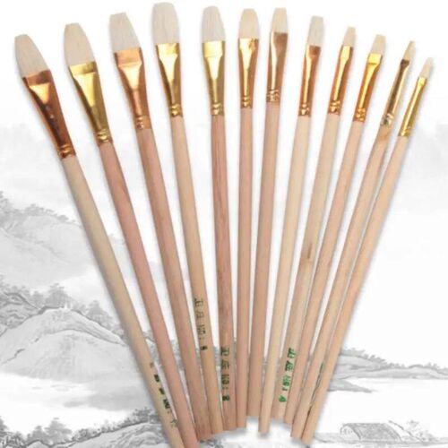 12pc Pottery Art Wool Brush Set for Ceramic Glaze/painting C