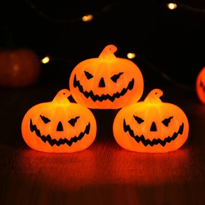 3Pcs Halloween Pumpkin LED Night Light Haunted House Horror