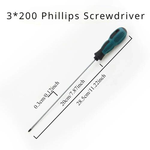 Long Slotted Phillips Screwdriver Rubber Handle Magnetic Scr