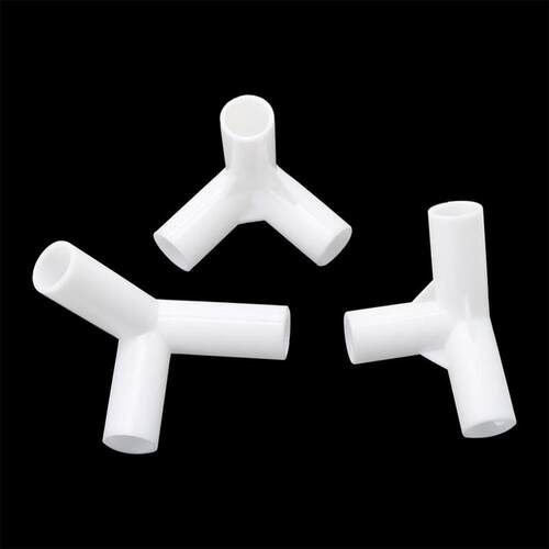 5Pcs Inner Diameter 12mm Straight Elbow 4Way Tee Connector