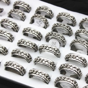 High Quality Titanium Steel Rotatable Rings Mens Stainless