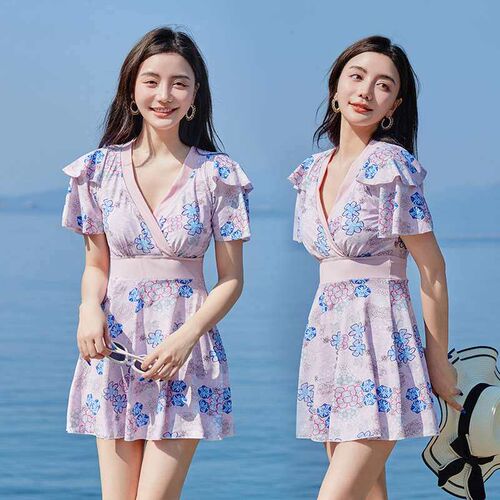 Large Size One-piece Swiuit Womens Hot Spring Swiuit New Sw