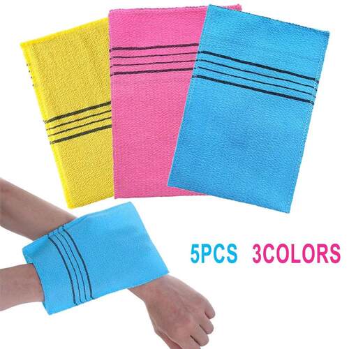 5Pcs Shower Bath Scrub Glove 14*18.5cm Exfoliating Body Scru