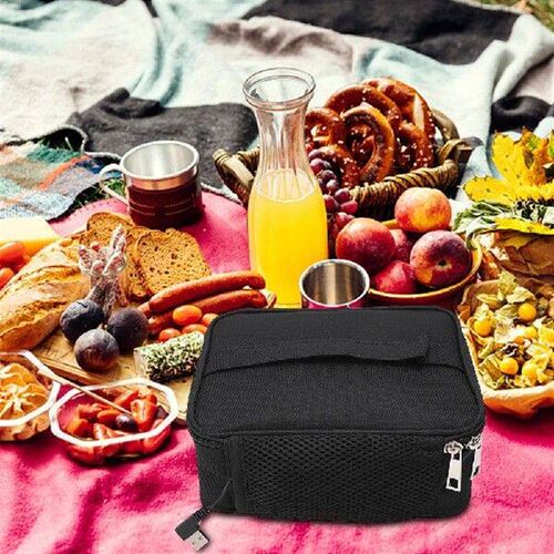 USB Camping Electric Lunch Box Oxford Fabric Food Warmer