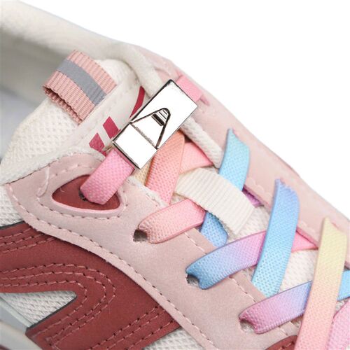 New for Spring Press Lock Shoelace Without Tie Flat Elastic