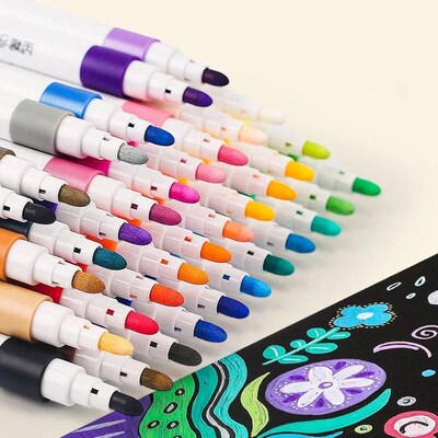 12/24/48/48pcs/set Colorful Highlighter Pastel Pen Art Marke