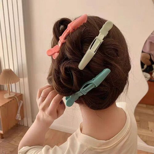 5pcs Colorful Alligator Hair Clips Clamps Hairdressing Profe