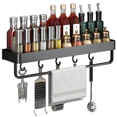 Pot Lid Holder Pan Shelf Storage Wall Mounted Storage Rack
