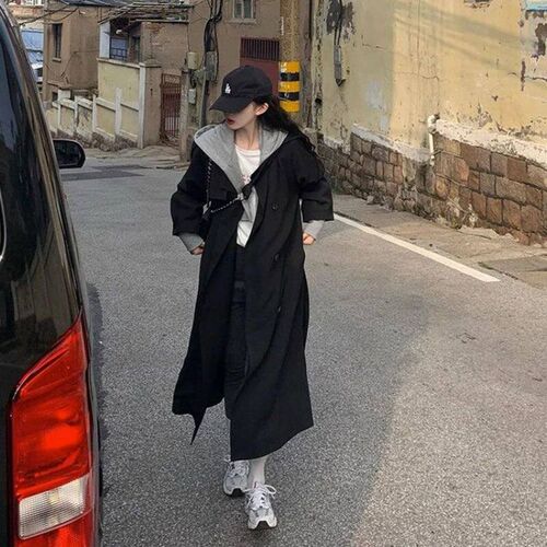 Small Korean Version of College Style, High-end Black Woolen