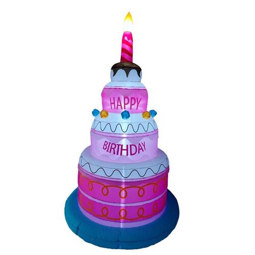 1.8m/1FT Inflatable Toys Birthday Cake Air Model Balloon Pin