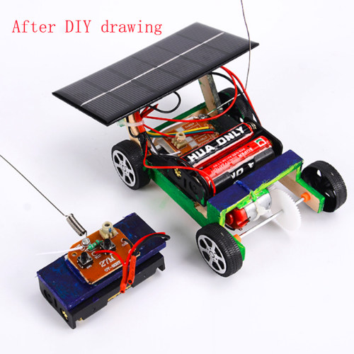 DIY Mini Solar Wireless Remote Control Car Toy Science Educa