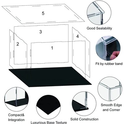 Acrylic Display Case Plastic Box Cube Storage Box Clear Smal