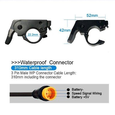 Functional Thumb Throttle Connector 1PC Bike WP Connector