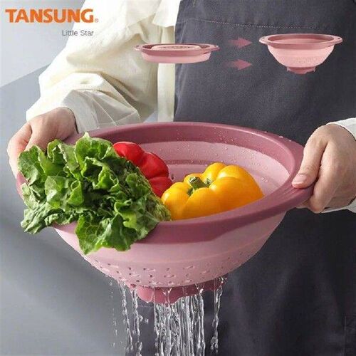 New Double Layer Draining Basket Multi-Functional Square