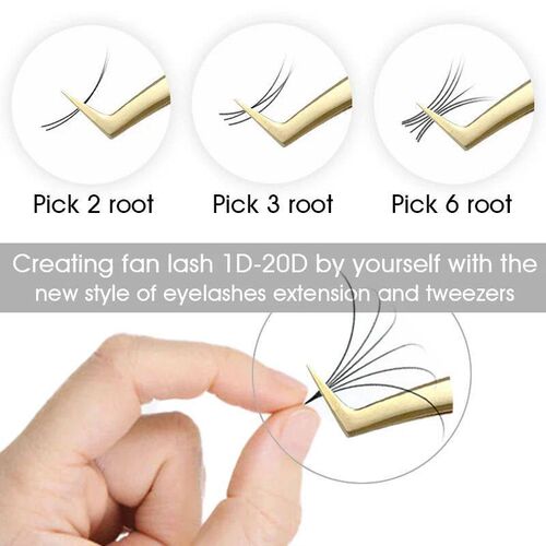 High Quality 16Rows 8-18mm Length Faux Mink Eyelashes Indivi