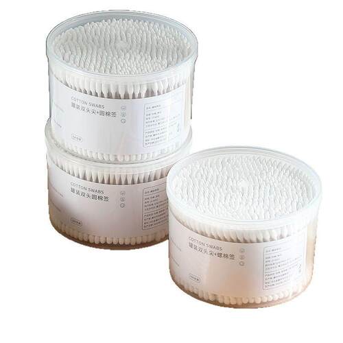 Dual-head cotton swabs for ear cleaning, makeup, and disposa
