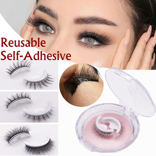 Reusable Self-Adhesive False Eyelashes Natural Multiple reve