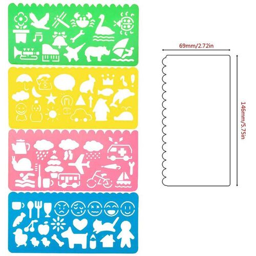 Animal Geometry Spirograph Drawing Stencils Set Painting Tem