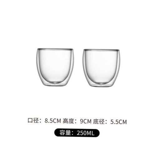 Glass Double Walled Heat Insulated Tea Cup coffee mug 玻璃杯