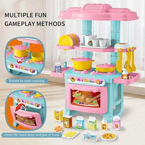 Kitchen Counter Play Set DIY Simulated Cooking Food
